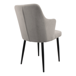 Стул "Хант" (арт. 345), велюр Бренди В05 латте, ножки круглые черные.