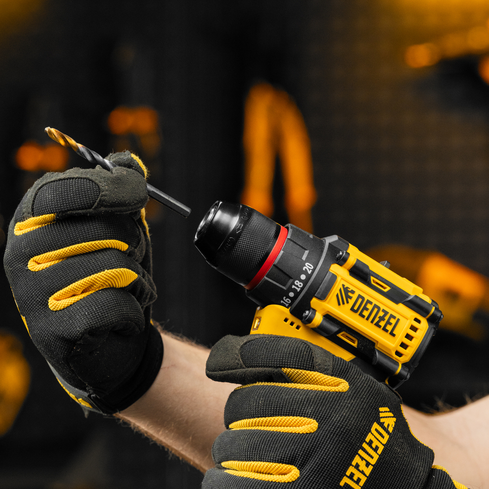 Дрель-шуруповерт аккумуляторная бесщет. CDH-BL-12, Li-Ion, 12 В Denzel