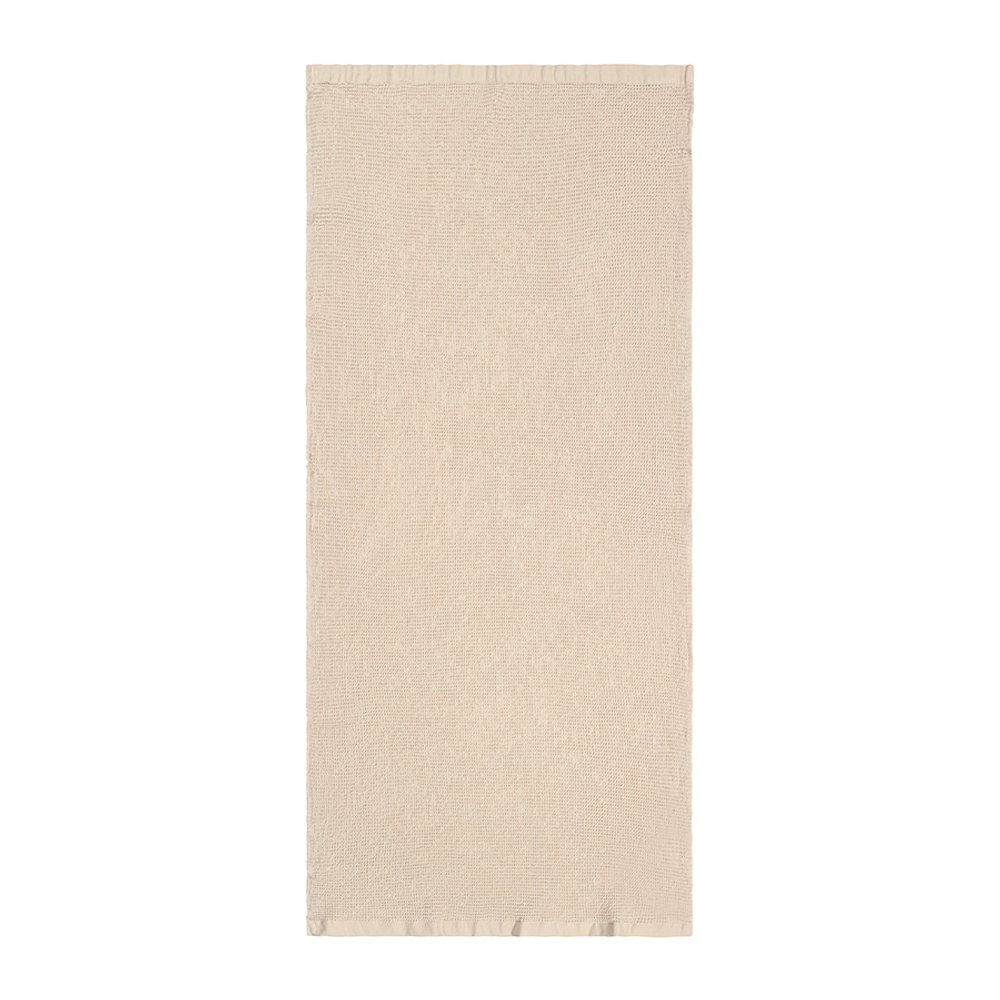 Полотенце банное из умягченной вафли кремового цвета из коллекции essential, 70x140 см