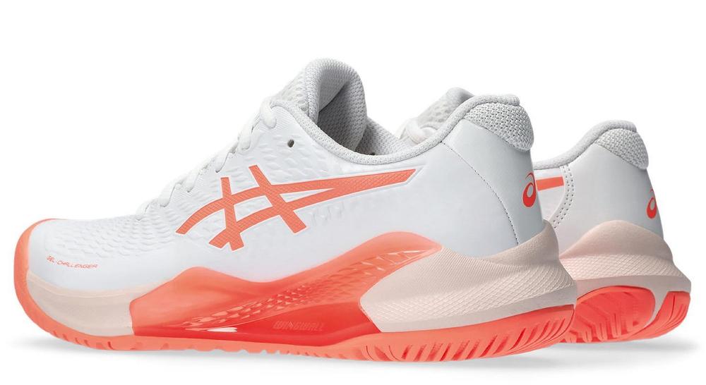 Женские Кроссовки теннисные Asics Gel-Challenger 14 - white/sun coral
