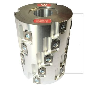 Фреза с винтовым расположением сменных режущих элементов I=60, D=90, B=32, Z3+3 (15) WOODWORK 13.060.32