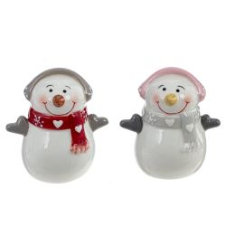 GAEM Фигурка декоративная "Снеговик меломан", L6 W4,5 H7 см, 2в.