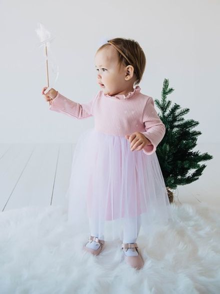 Платье с юбкой из фатина "Роза" 0+