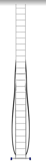 Лестница алюмин.  2секц* 14ступеней (3,97м-6,68м) / МОНТАЖНИК