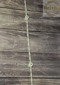 Ретро провод, витой кабель Retrika 2x2.5 ГОСТ, слоновая кость, 20м RP-22506-20, проводка