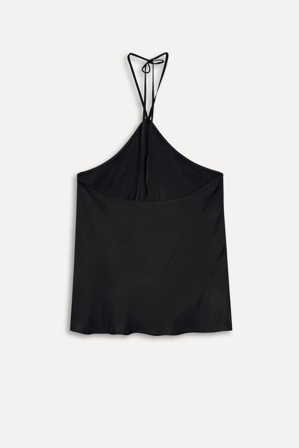 ZARA ТОП СО СТРУЯЩИМСЯ БЮСТГАЛЬТЕРОМ КУПРО — 50TH ANNIVERSARY, ЧЕРНЫЙ