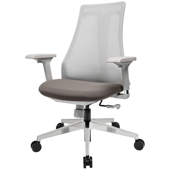 Офисное кресло Air-Chair серый пластик, база хром