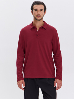 Повседневный базовый лонгслив поло