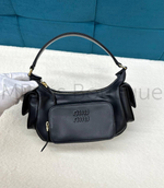 Сумка Miu Miu Pocket черная с внешними карманами