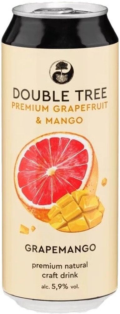 Медовуха Дабл Три Грейпфрут &amp; Манго / Double Tree Grapefruit &amp; Mango Mead 0.5 - банка