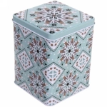 Банка жестяная «Снежинка» 1200мл 10,6*10,6*13,5см