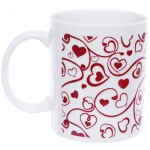 Кружка керамическая 330 мл «Сердечки»