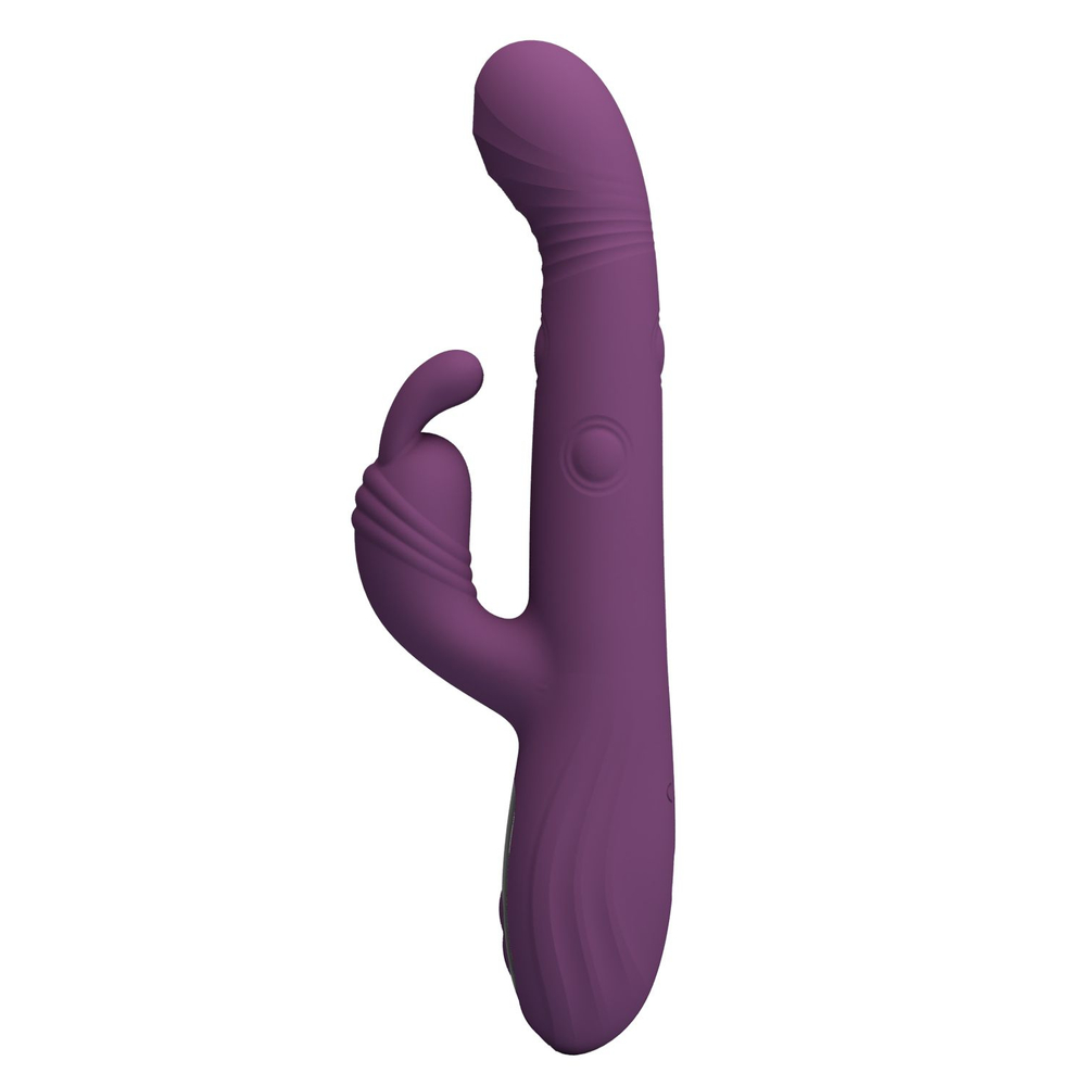 Фиолетовый вибромассажёр-кролик Dee - 23,9 см. (Цвет: фиолетовый)