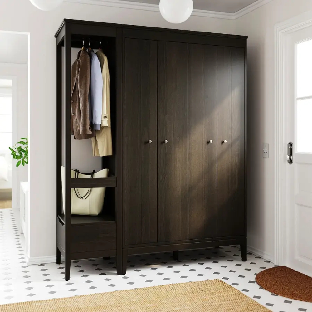 Комбинация для хранения - IDANÄS/IDANАS   IKEA/ ИДАНАС ИКЕА,180x59x211 см, коричневый/серый