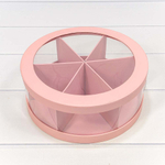 Коробка сборная 25х10 см с окошком (Розовый)