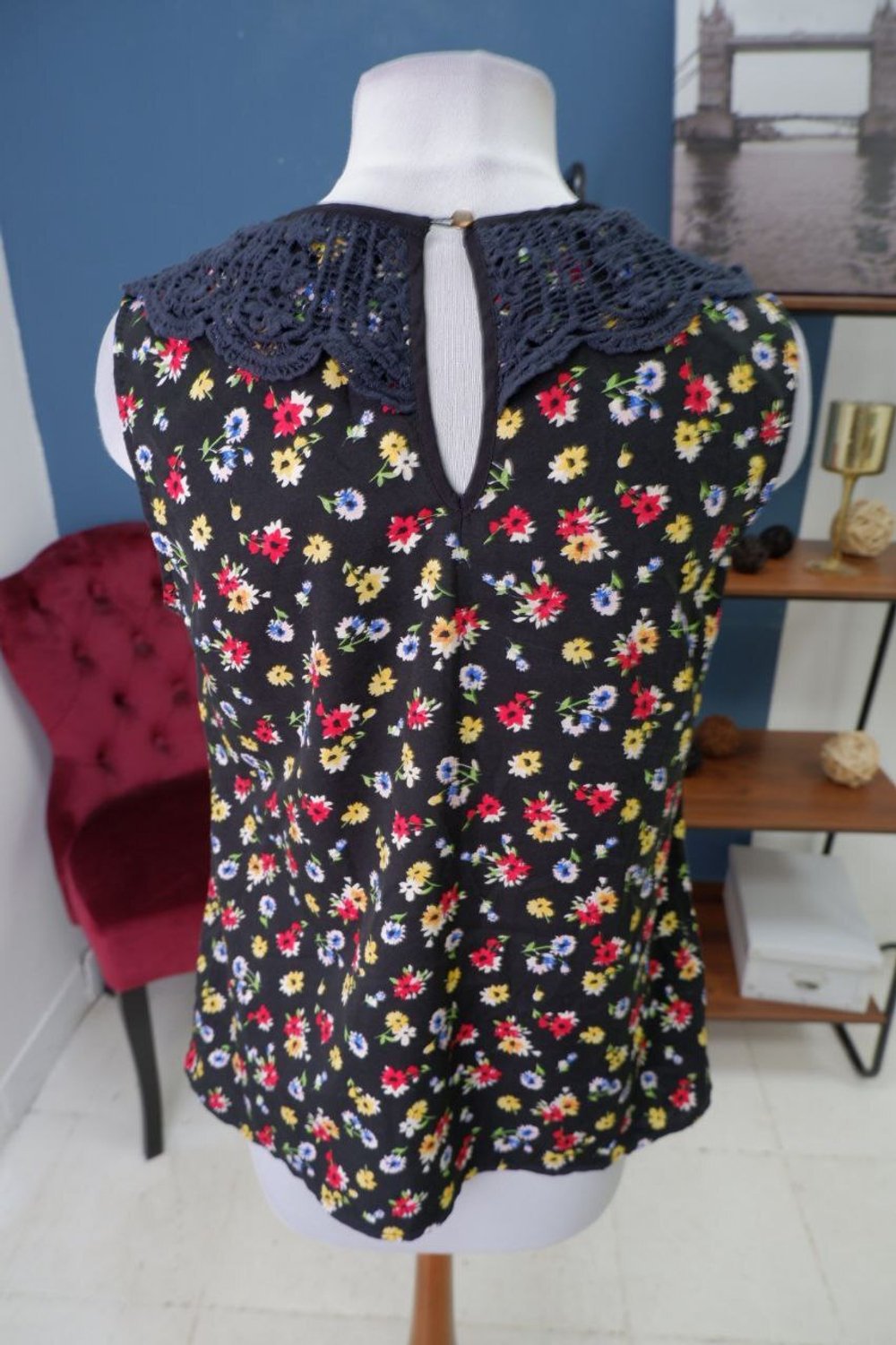 Блузка Oasis с принтом 46 размер