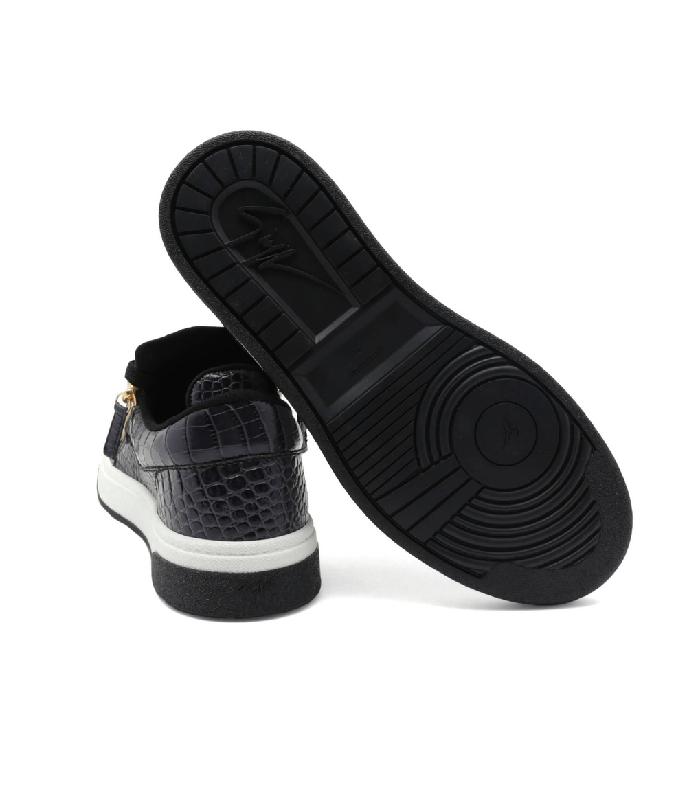 Кожаные кроссовки Giuseppe Zanotti - черный(RM30063)