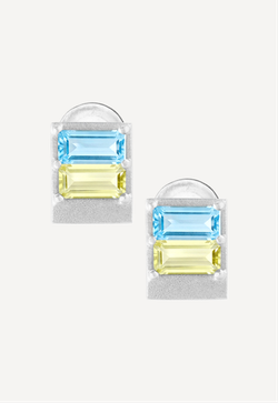 Серьги из серебра "Горные просторы"