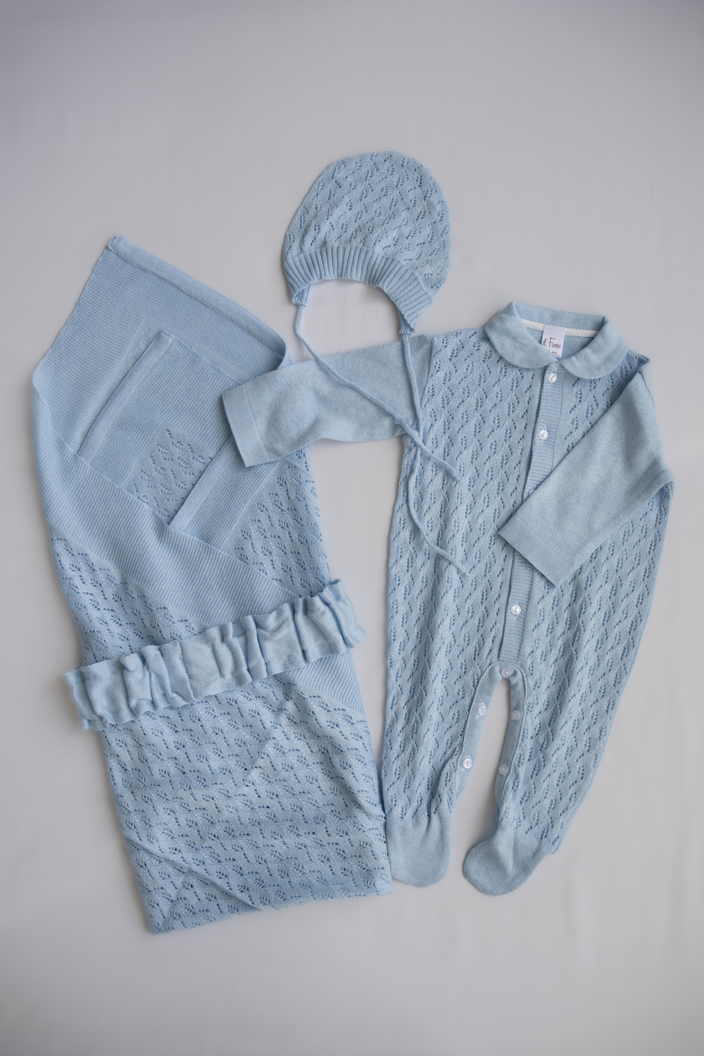 Комплект на выписку "Сакура" со слипом, Голубой