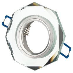 DK5 СH/SL Светильник ЭРА декор стекло многогранник MR16,12V/220V, 50W, GU5,3 зеркальный/хром