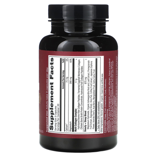 Ancient Nutrition, Мультиколлаген, красота + сон, 90 капсул