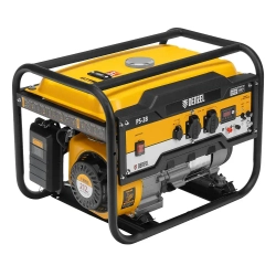 Генератор бензиновый DENZEL PS-28, 2.8 кВт и 212 см3 объем двигателя, 230 В, 15 л объем топливного бака, ручной стартер и блок AVR, 2 розетки 16 А и выход постоянного тока 12 В/USB 5В 946824
