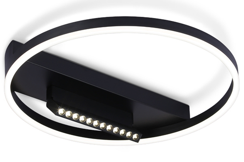 FL51458/1+1 BK черный 60W 3000K-6400K+4200K D500*110 (ПДУ РАДИО 2.4G)