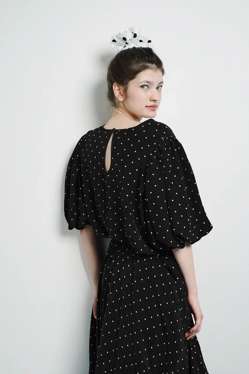 Блузка с рукавами-фонариками, "Конфетти"