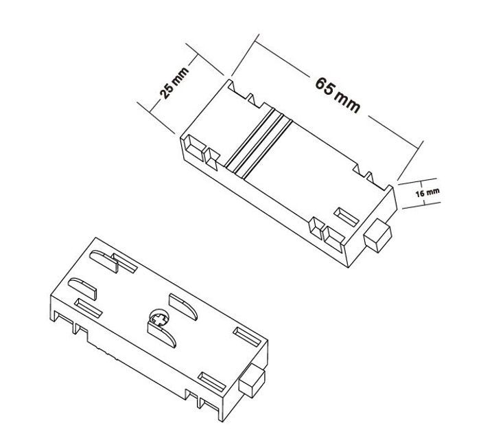 Соединитель питания прямой для накладного шинопровода Crystal Lux CLT 0.205 03 BL