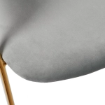 Комплект из 2-х стульев Bradex Home полубарных Turin серый с золотыми ножками