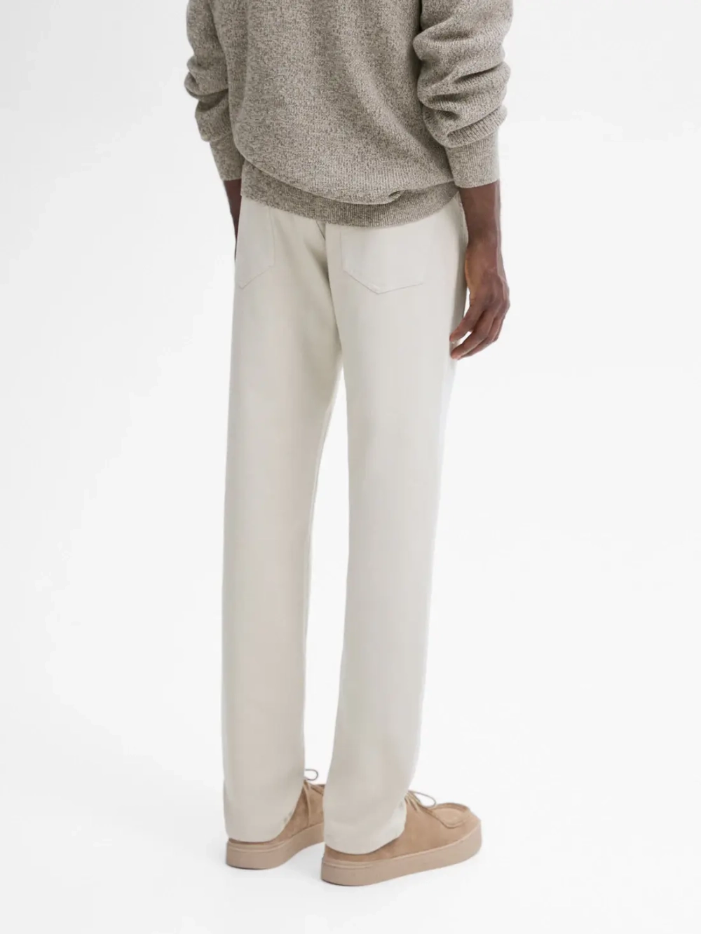 Massimo Dutti Зауженные брюки с отделкой под деним, серый