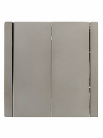 FORTE&PIANO Выключатель 2-клавишный проходной 10А FP507 сталь IEK