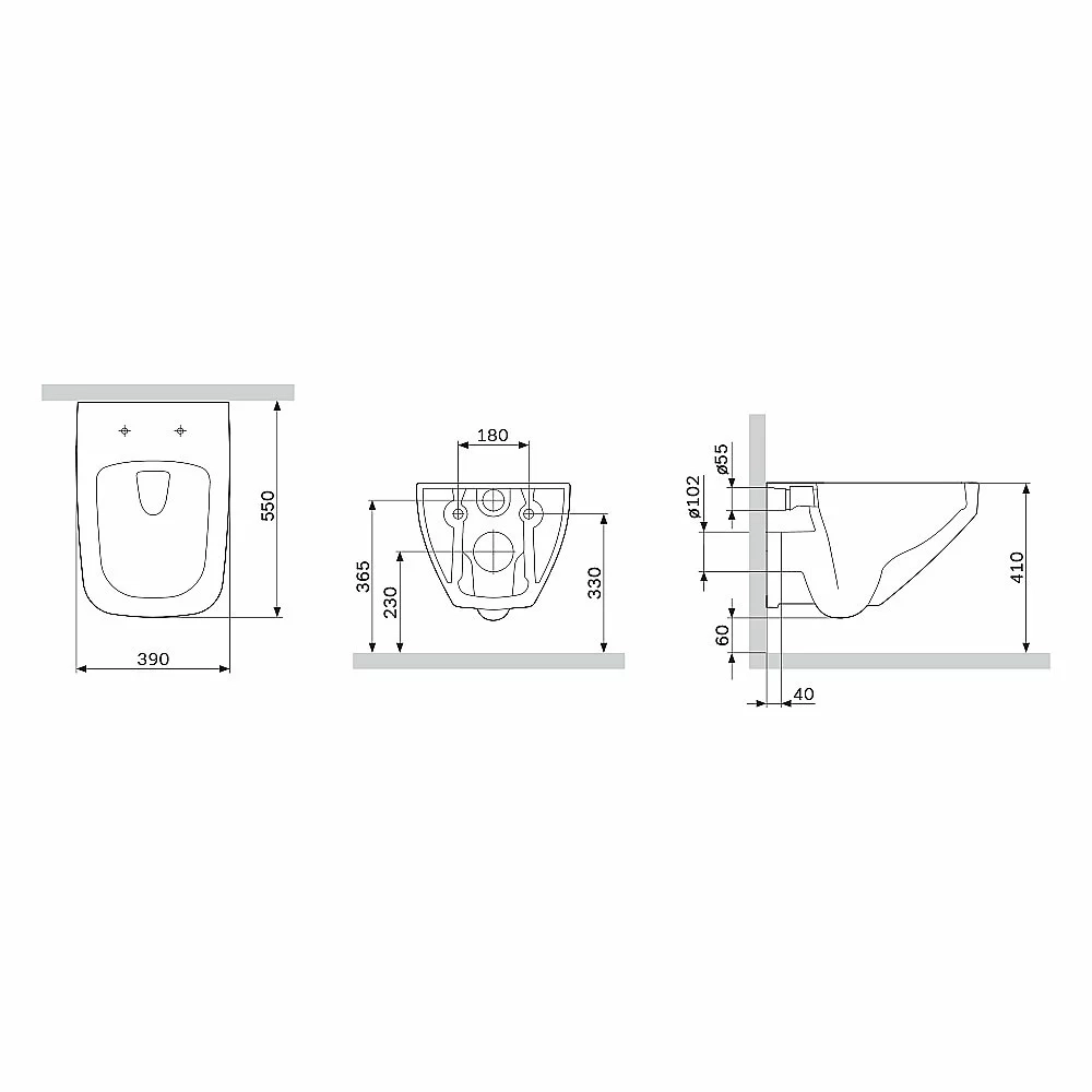 Унитаз подвесной AM.PM Inspire V2.0 C50A1700MWSC белый матовый, безободковый