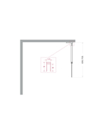 Душевая перегородка BelBagno UNO-L-1-TB-70-C-Cr профиль хром, стекло прозрачное