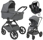 Детская коляска 3 в 1 Espiro Clodi и автокресло Pi Black 07 chic gray