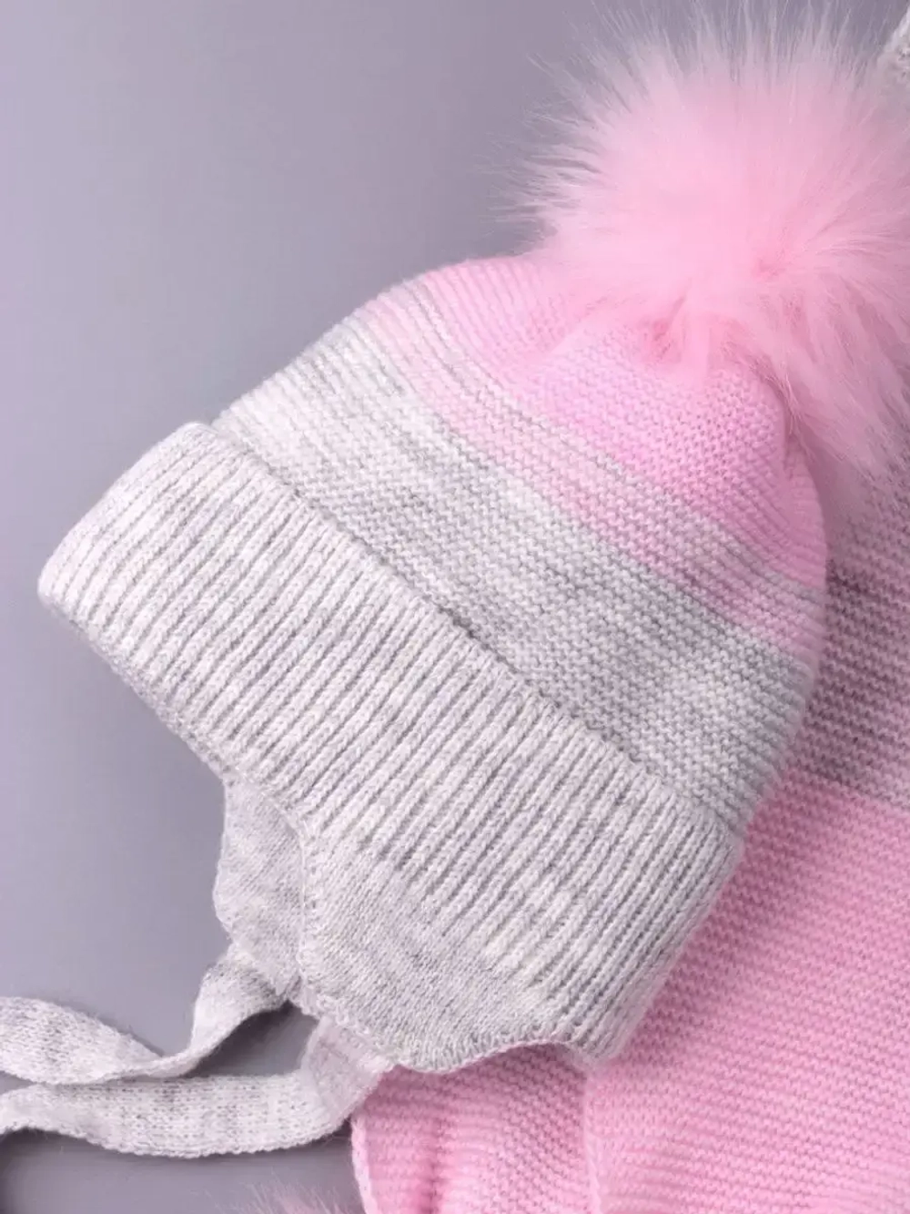 Шапка для девочки зимняя вязаная и шарф