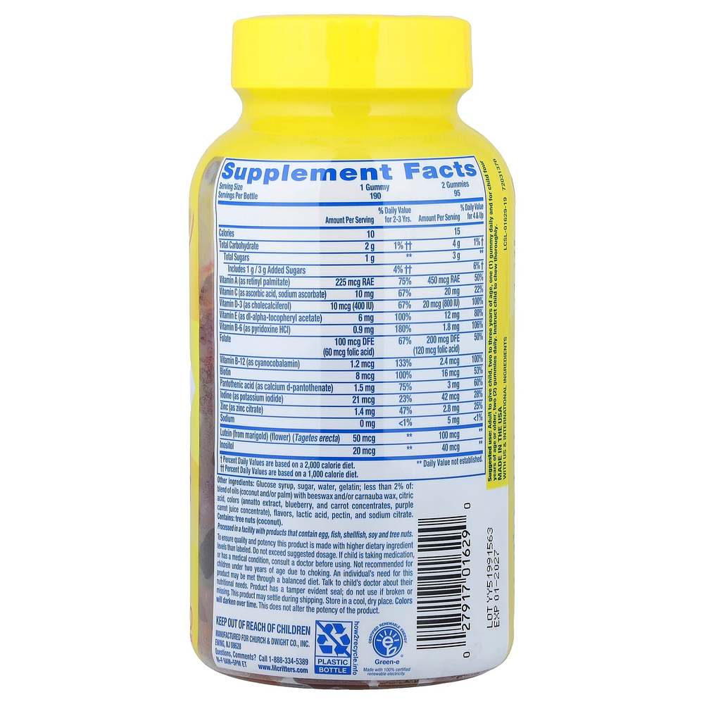 L'il Critters, Gummy Vites, ежедневные мультивитамины, 190 жевательных мармеладок