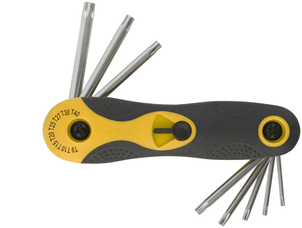 Ключи torx crv 8 шт. (t9-t40) складные 64016 FIT