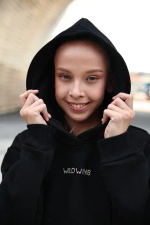 Худи с крыльями стразы (черный)