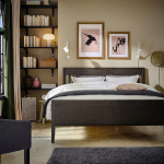 Каркас кровати - IKEA IDANÄS/IDANAS, 200х140 см, темно-коричневый, ИДАНЭС ИКЕА