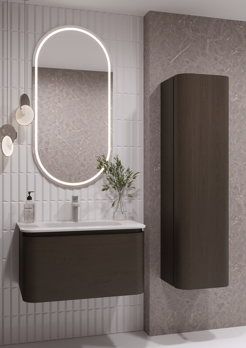 Armadi Art OVALE 1 полка 80CM ШПОН тумба + раковина