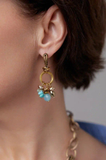 HMG 1325 Blue Апатит Серьги арт.1190