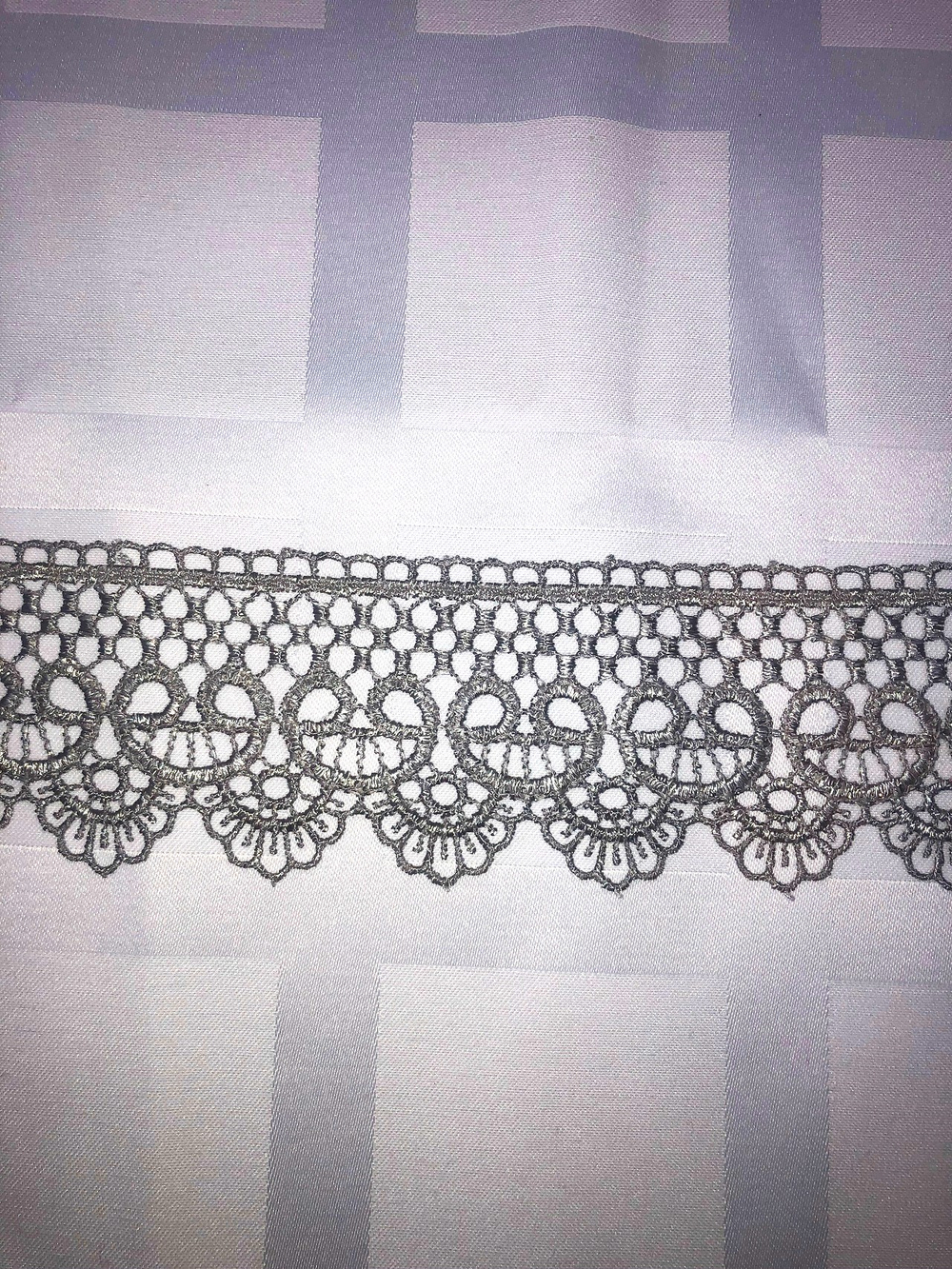 Кружево, гипюр 55мм цв., серый