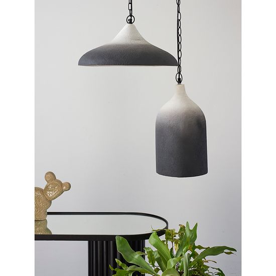 Светильник подвесной sustainable collection, D22х39 см, черный/белый