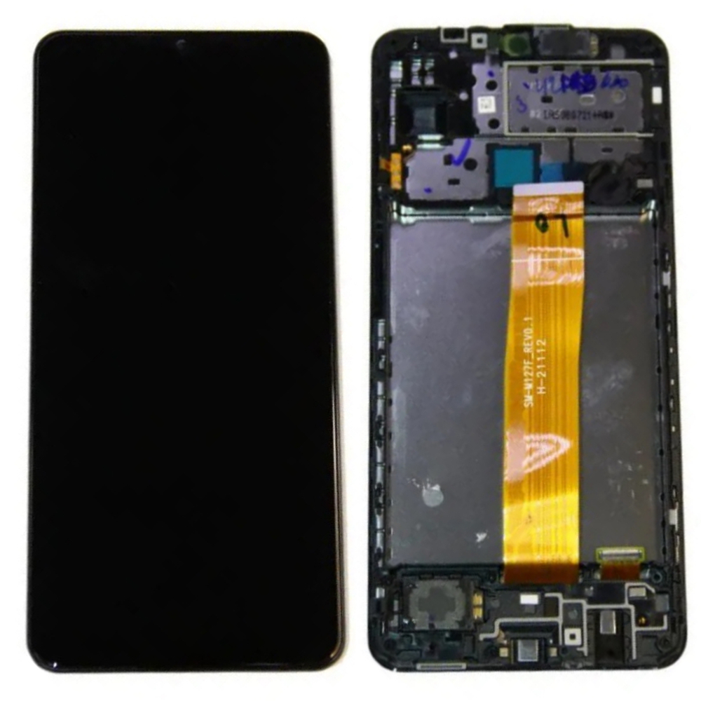 Дисплей для Samsung Galaxy M12 (M127F) с тачскрином и рамкой Черный - OR Ref. (SP)