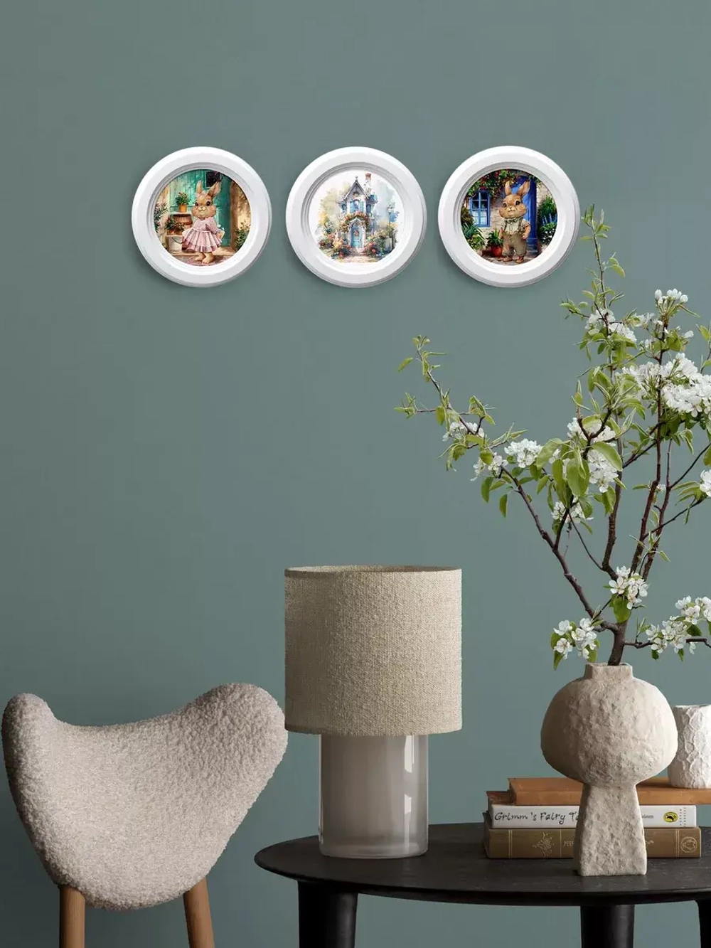 Картины на стену интерьерная на холсте 3 шт 17.5 см