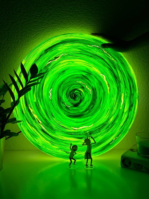 Портал Рик и Морти - настенный светильник (50 см)