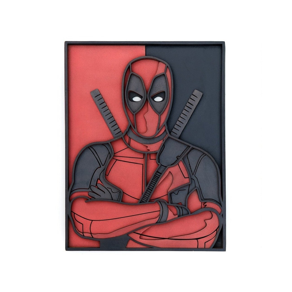 Дэдпул от SamCraft - сборные объемные картины из дерева своими руками, покрась, собери и склей