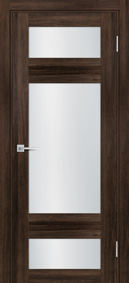 Дверь PSL- 6 / Цвет Сан-ремо шоколад / белый сатинат / Двери PROFILO PORTE