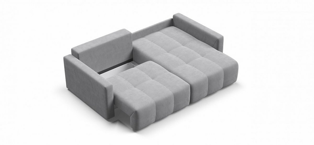 Угловой диван Босс Тренд Велюр Монолит сталь